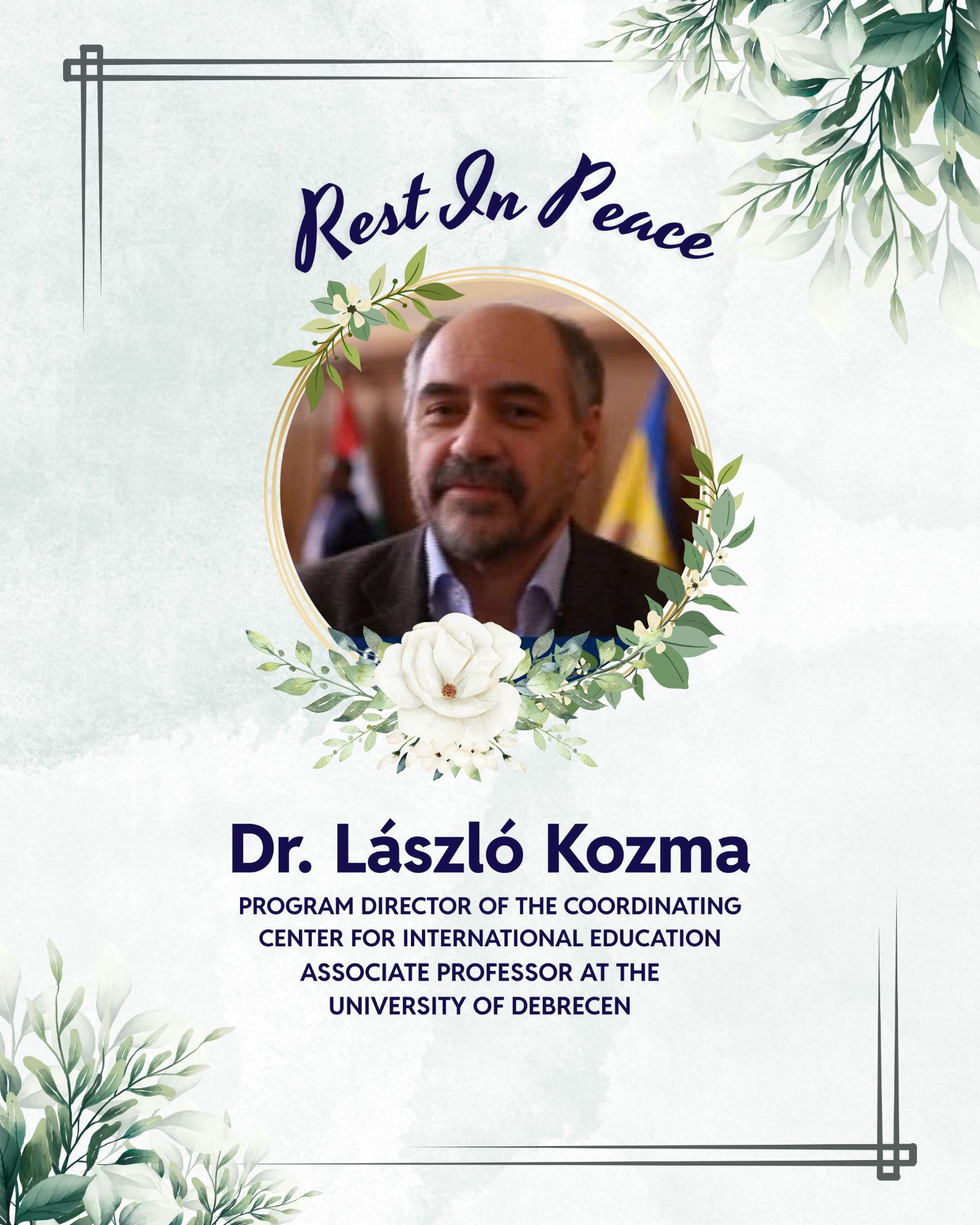 Thương Tiếc GSTS Lazsló Kozma, University Of Debrecen