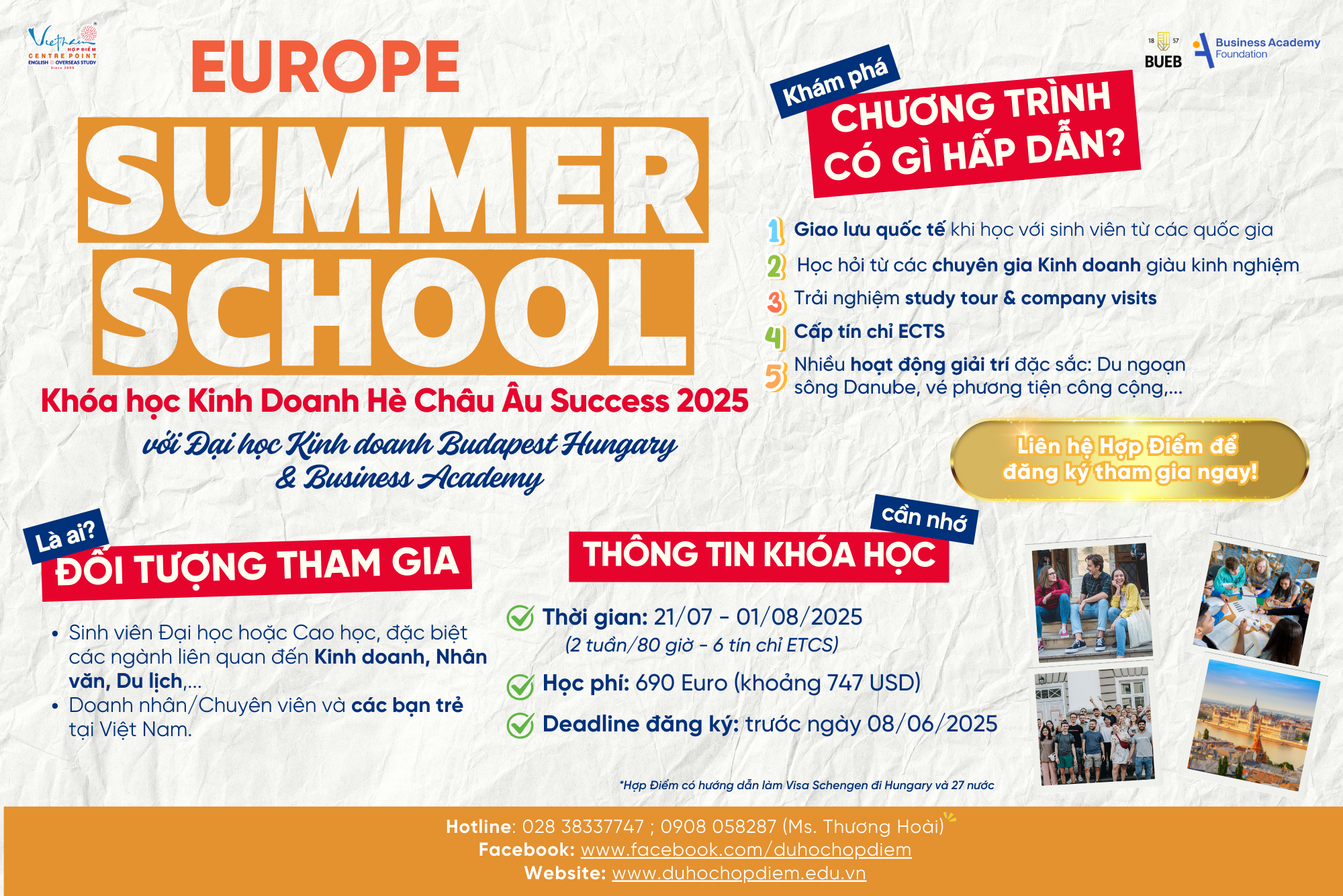 CHƯƠNG TRÌNH HÈ QUỐC TẾ SUMMER SUCCESS 2025 - CƠ HỘI DU HỌC & TRẢI NGHIỆM KINH DOANH TẠI CHÂU ÂU
