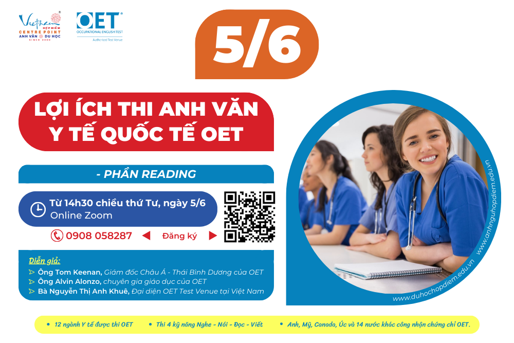 5/6: Lợi ích Anh văn Y tế OET – Phần Reading!