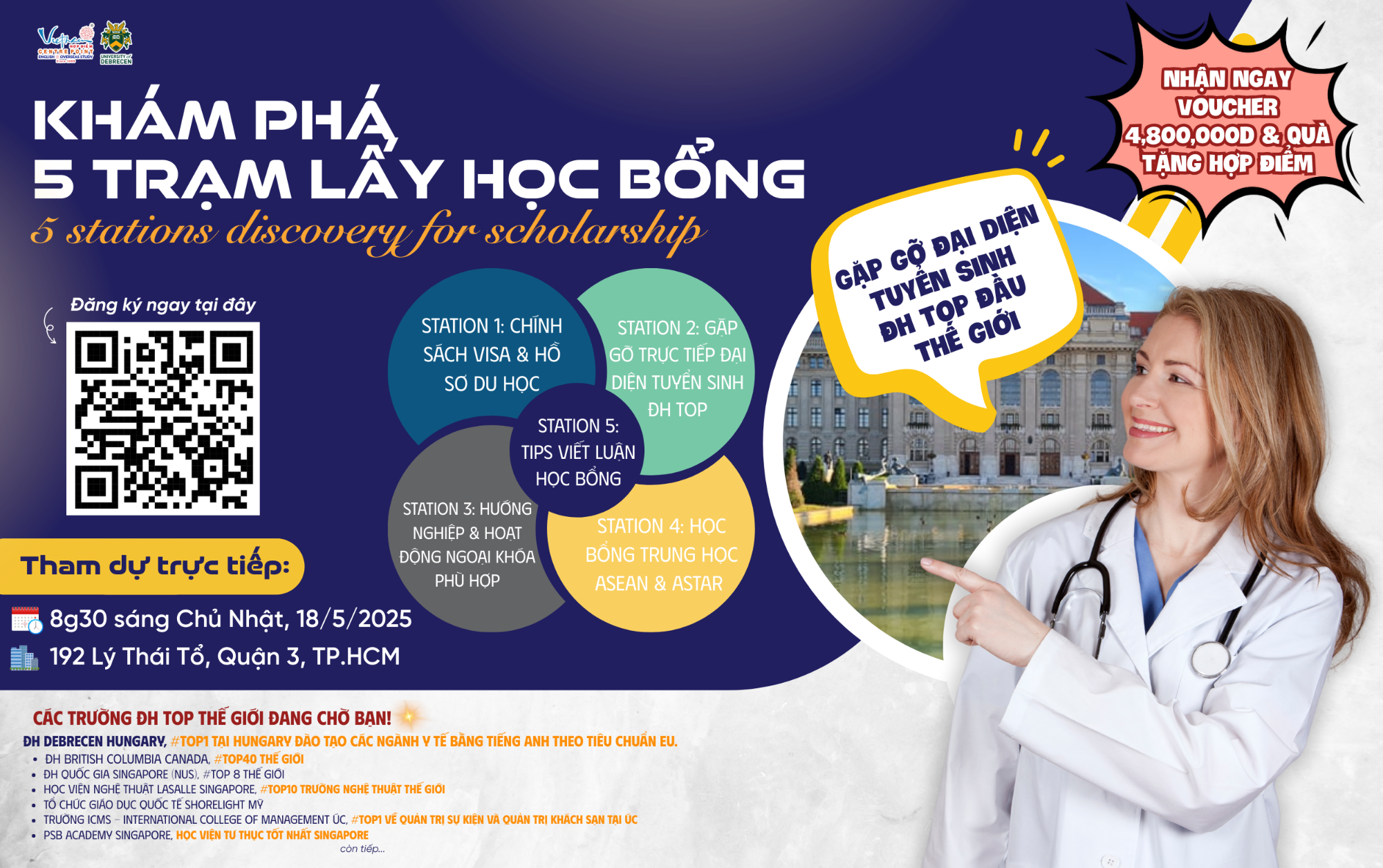 ĐẠI HỌC DEBRECEN - TÂM ĐIỂM TẠI SỰ KIỆN GẶP GỠ ĐẠI DIỆN TUYỂN SINH QUỐC TẾ NGÀY 18/5/2025
