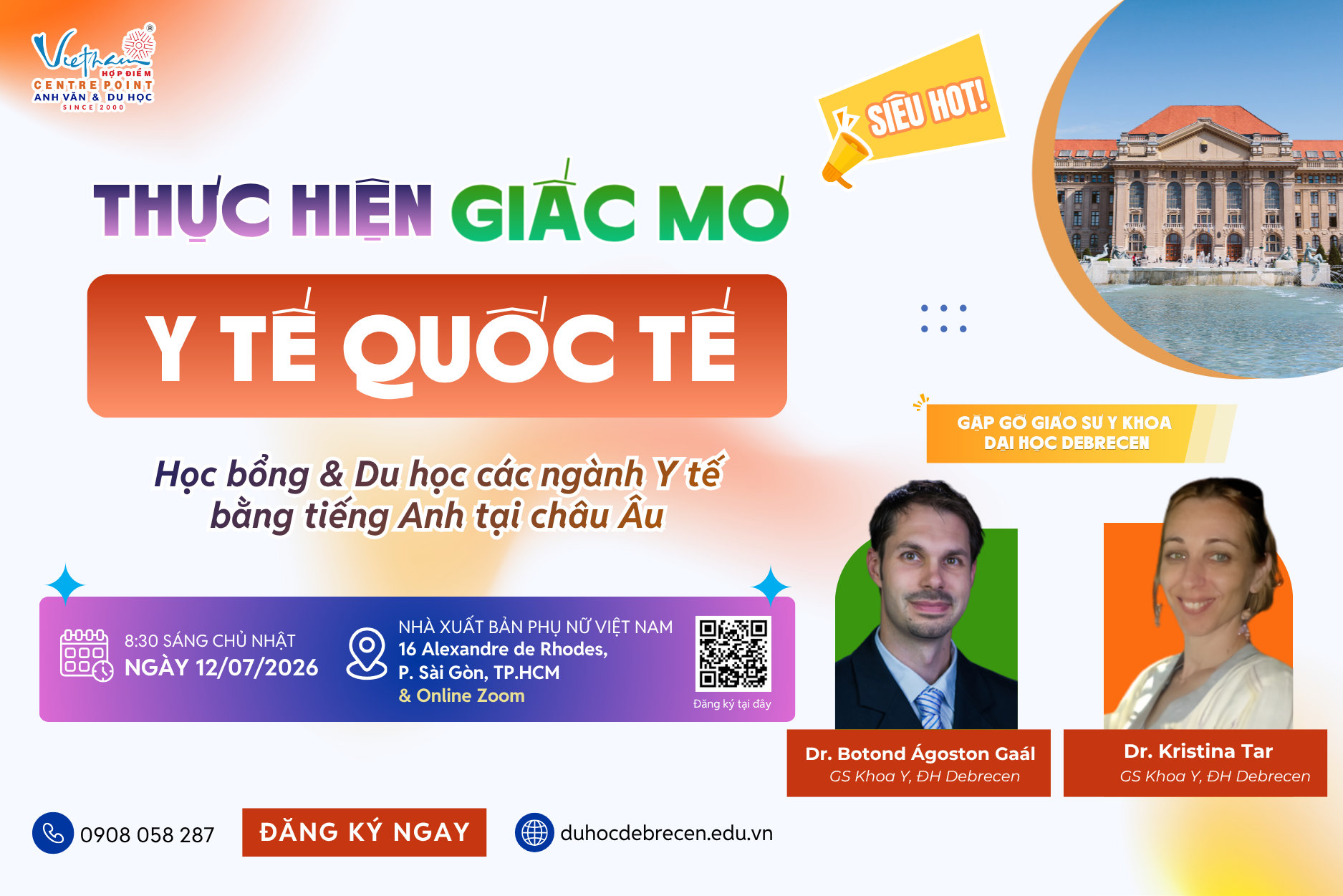 THỰC HIỆN GIẤC MƠ Y TẾ QUỐC TẾ - CƠ HỘI HỌC BỔNG & DU HỌC CÁC NGÀNH Y TẾ BẰNG TIẾNG ANH TẠI CHÂU ÂU