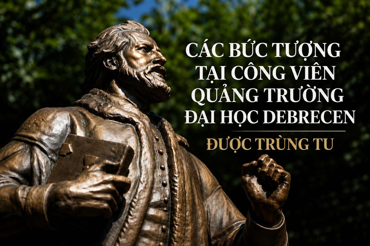Các Bức Tượng Tại Công Viên Quảng Trường Đại Học Debrecen Được Trùng Tu