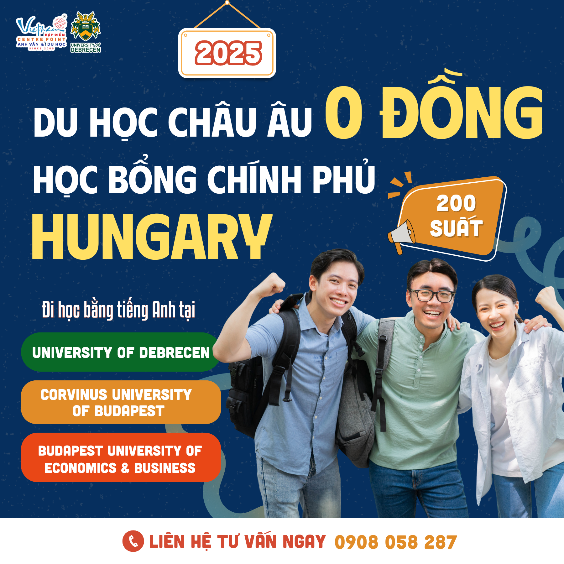 DU HỌC CHÂU ÂU “0 ĐỒNG” VỚI HỌC BỔNG TOÀN PHẦN CHÍNH PHỦ HUNGARY - VIỆT NAM