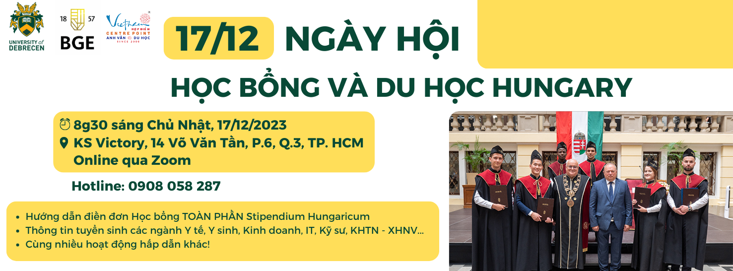 17/12: Ngày hội Học bổng và Du học Hungary!